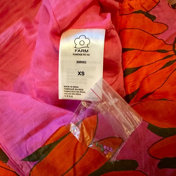 FARM Rio Red and Pink Mini Dress - Picture 5 of 5